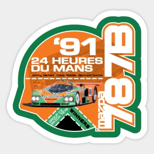 Retro Le Mans 24 Hours T-Shirt - Mazda 787B Group C2 Design Sticker